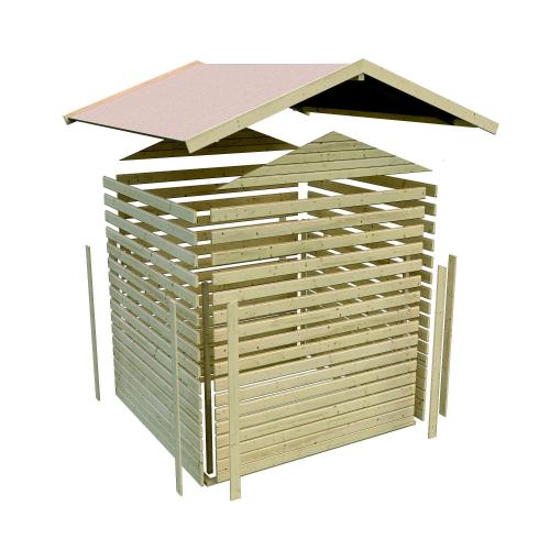 dřevěný domek KARIBU THERES 7 (31447) terragrau