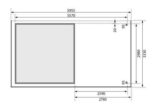 dřevěný domek KARIBU ASKOLA 6 + přístavek 280 cm (38678) antracit