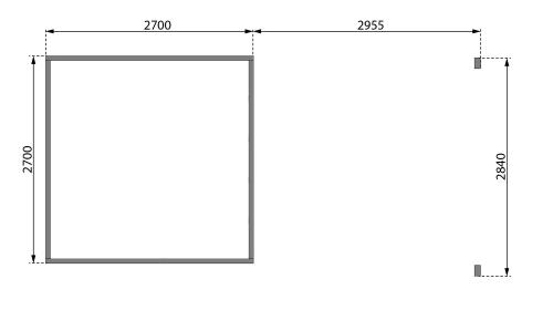 dřevěný domek KARIBU KASTORF 6 + přístavek 320 cm (31542) natur