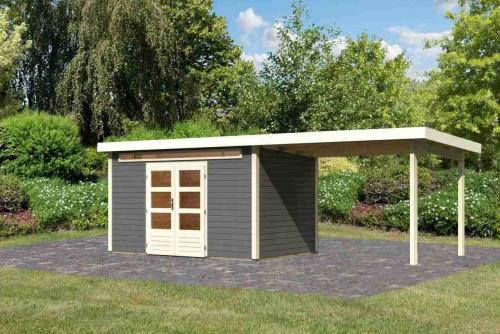 dřevěný domek KARIBU KANDERN 7 + přístavek 320 cm (9247) terragrau