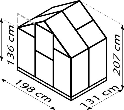 skleník VITAVIA TRITON 2500 PC 6 mm černý