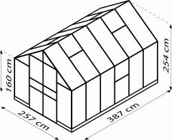 skleník VITAVIA OLYMP 9900 PC 4 mm čierny