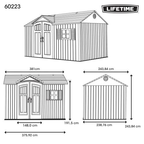 plastový domek LIFETIME 60223 SOL