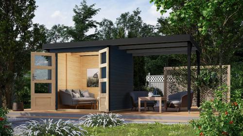 hybridní domek KARIBU JUPITER C (93431) antracit / antracit