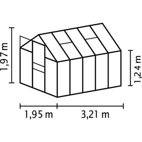 skleník VITAVIA VENUS 6200 PC 6 mm strieborný