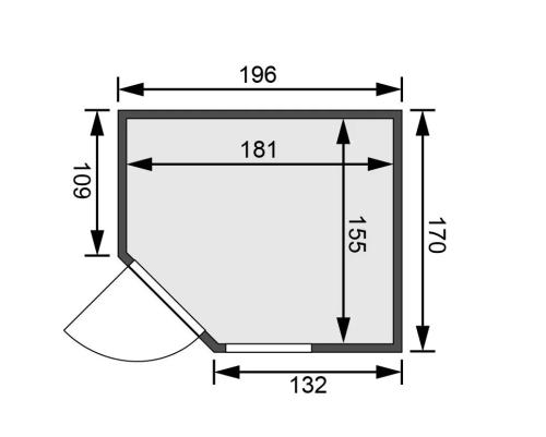 finská sauna KARIBU FIONA 2 (52595)