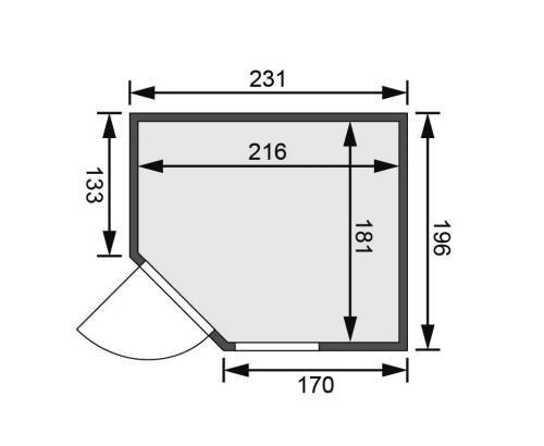 finská sauna KARIBU FIONA 3 (49442)