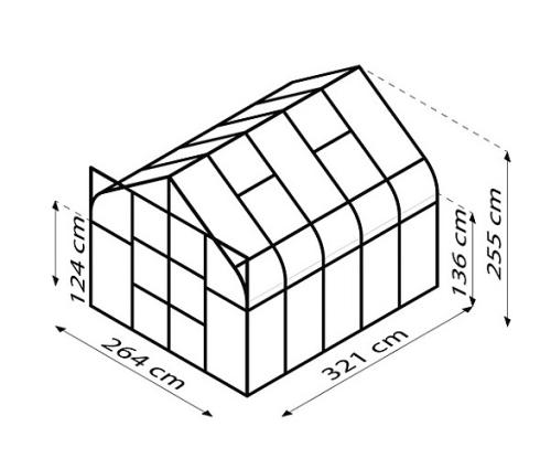 skleník VITAVIA DIANA 8300 PC 4 mm strieborný