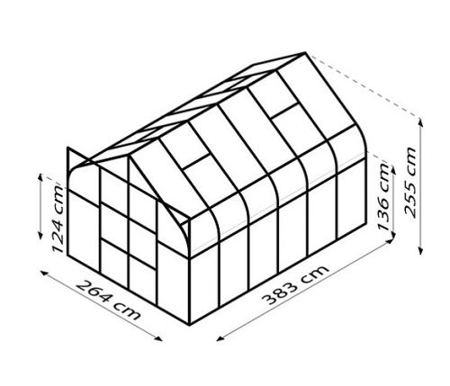 skleník VITAVIA DIANA 9900 PC 4 mm strieborný