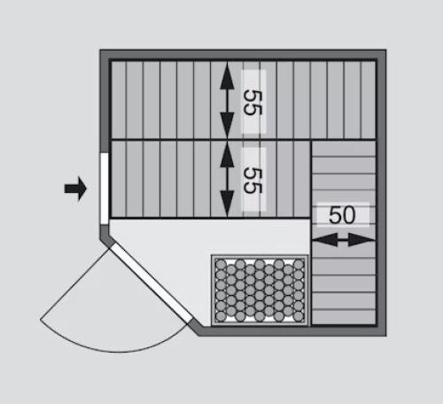 fínska sauna KARIBU KOTKA (6194)