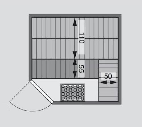 fínska sauna KARIBU YSTAD (6198)