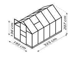 skleník VITAVIA APOLLO 6200 PC 6 mm černý