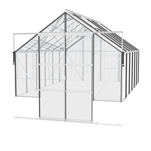 skleník VITAVIA CASSANDRA 9900 čiré sklo 3 mm stříbrný