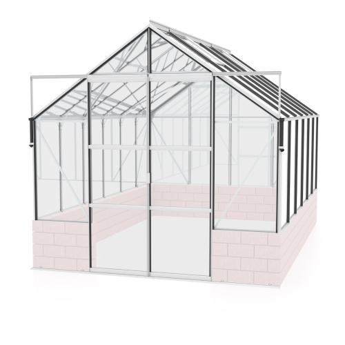 skleník VITAVIA CASSANDRA 9900 čiré sklo 3 mm stříbrný
