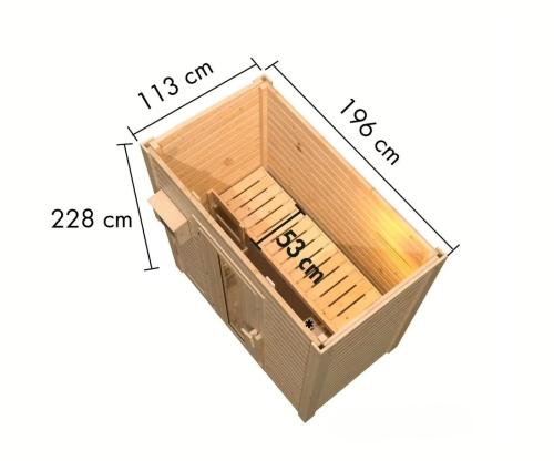 finská sauna KARIBU HYTTI 0 (355) natur