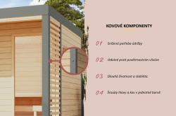 finská sauna KARIBU ARES 1 (234) antracit / šedá