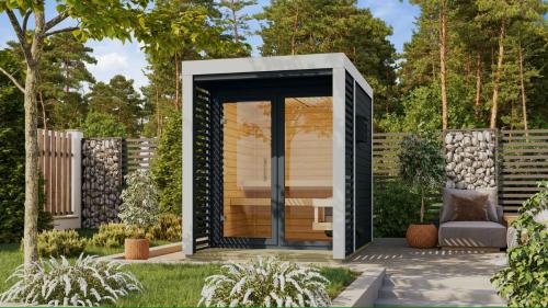 finská sauna KARIBU ARES 1 (232) antracit / bílá