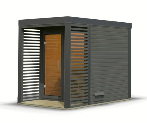 finská sauna KARIBU ARES 1 (217) terragrau / antracit