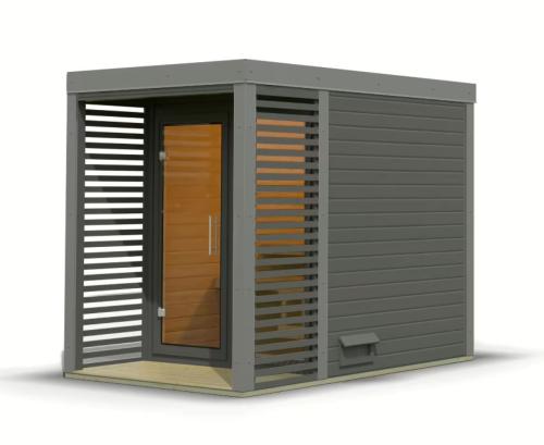 finská sauna KARIBU ARES 1 (216) terragrau / šedá