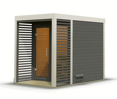 finská sauna KARIBU ARES 1 (215) terragrau / bílá