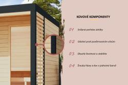 finská sauna KARIBU ARES 2 (263) terragrau / antracit
