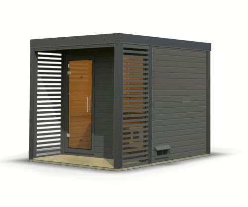 finská sauna KARIBU ARES 2 (263) terragrau / antracit