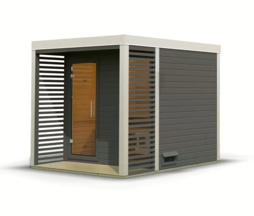 finská sauna KARIBU ARES 2 (261) terragrau / bílá