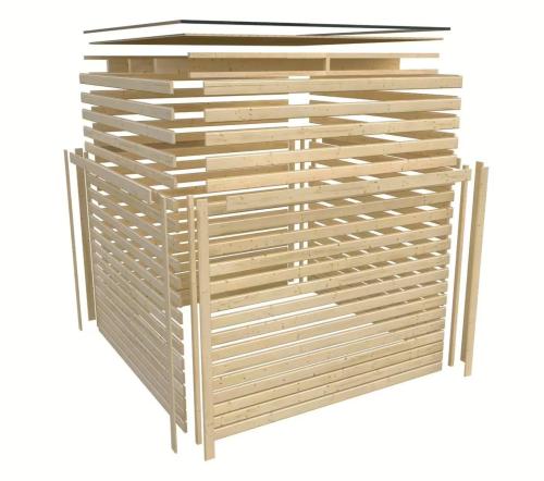 finská sauna KARIBU ARES 3 (330) natur / antracit