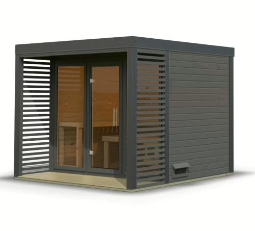 finská sauna KARIBU ARES 3 (333) terragrau / antracit