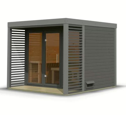 finská sauna KARIBU ARES 3 (332) terragrau / šedá