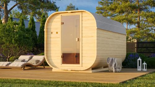 finská sauna KARIBU QUADRO 3 (110) natur