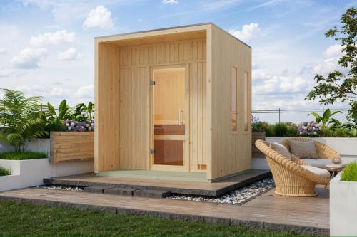 finská sauna KARIBU ARCADIA (34254) natur