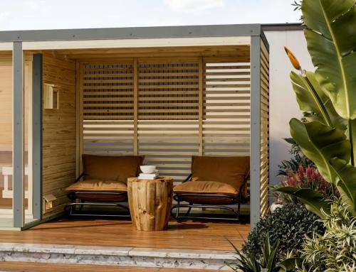 přístavek k sauně ARES včetně lamelových stěn (34940) natur