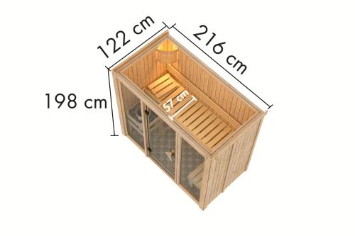 finská sauna KARIBU AVARI 2 (93005)