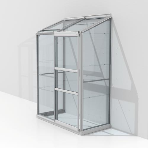 skleník VITAVIA IDA 900 číre sklo 3 mm strieborný