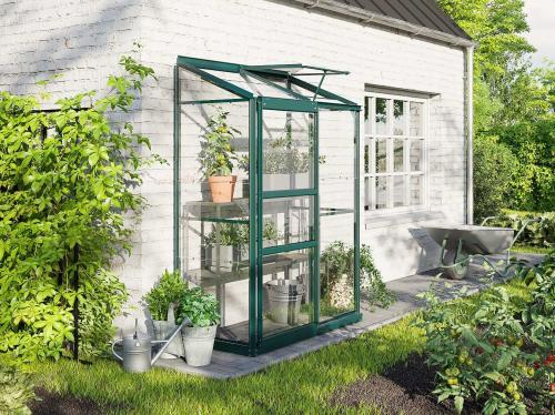 skleník VITAVIA IDA 900 číre sklo 3 mm zelený