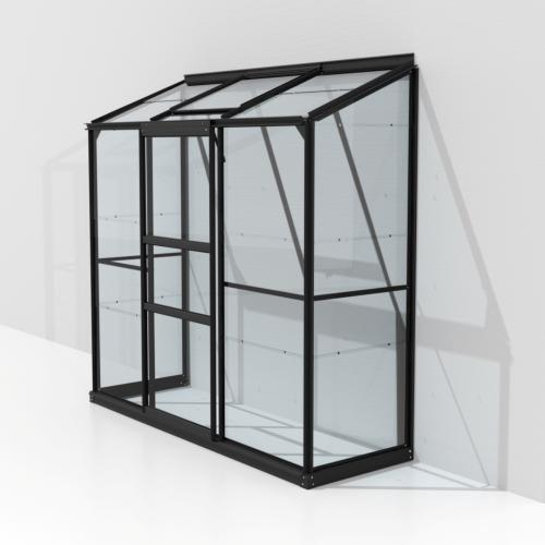 skleník VITAVIA IDA 1300 číre sklo 3 mm čierny