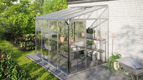 skleník VITAVIA IDA 5200 sklo 3 mm + PC 6 mm stříbrný