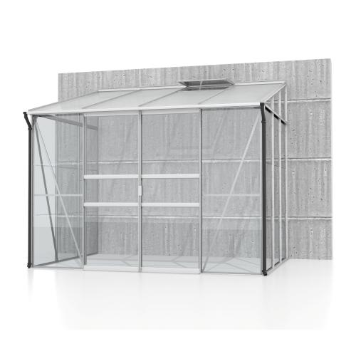 skleník VITAVIA IDA 5200 sklo 3 mm + PC 6 mm stříbrný
