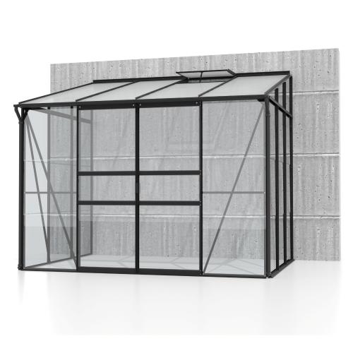 skleník VITAVIA IDA 5200 sklo 3 mm + PC 6 mm čierny