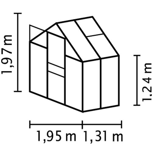skleník VITAVIA VENUS 2500 PC 4 mm zelený