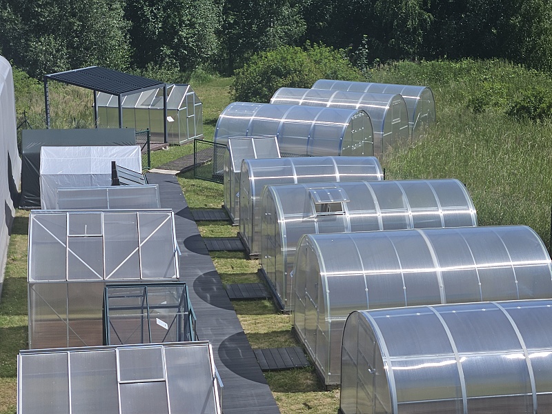 venkovní vzorkovna skleníků